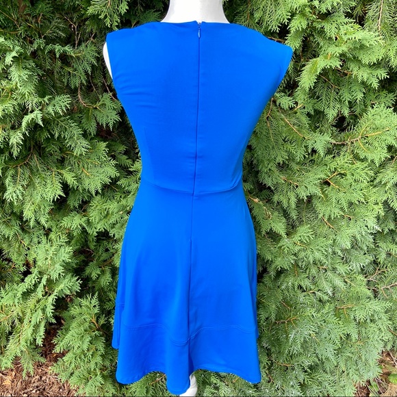 Cynthia Rowley NWT Fit & Flare Dress Blue XS - Picture 3 of 4
